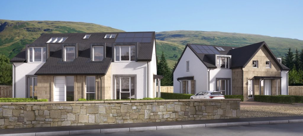 New build home Scotland traditional and modern design