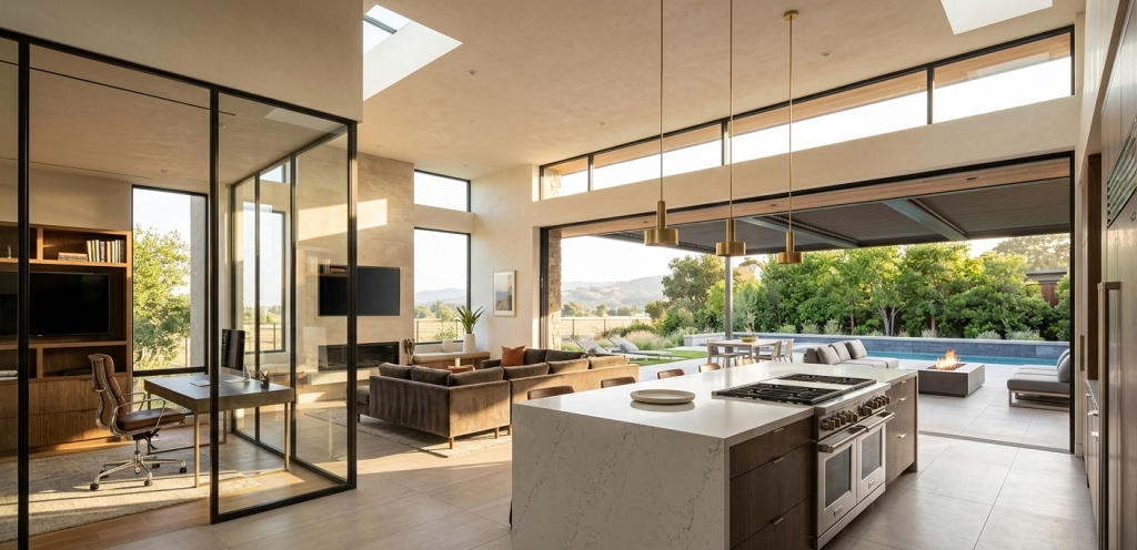 Kitchen extension Glasgow open plan modern design by Highline Homes