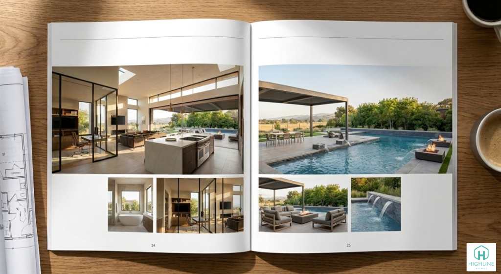 Luxury house extension Scotland outdoor living space with glass doors